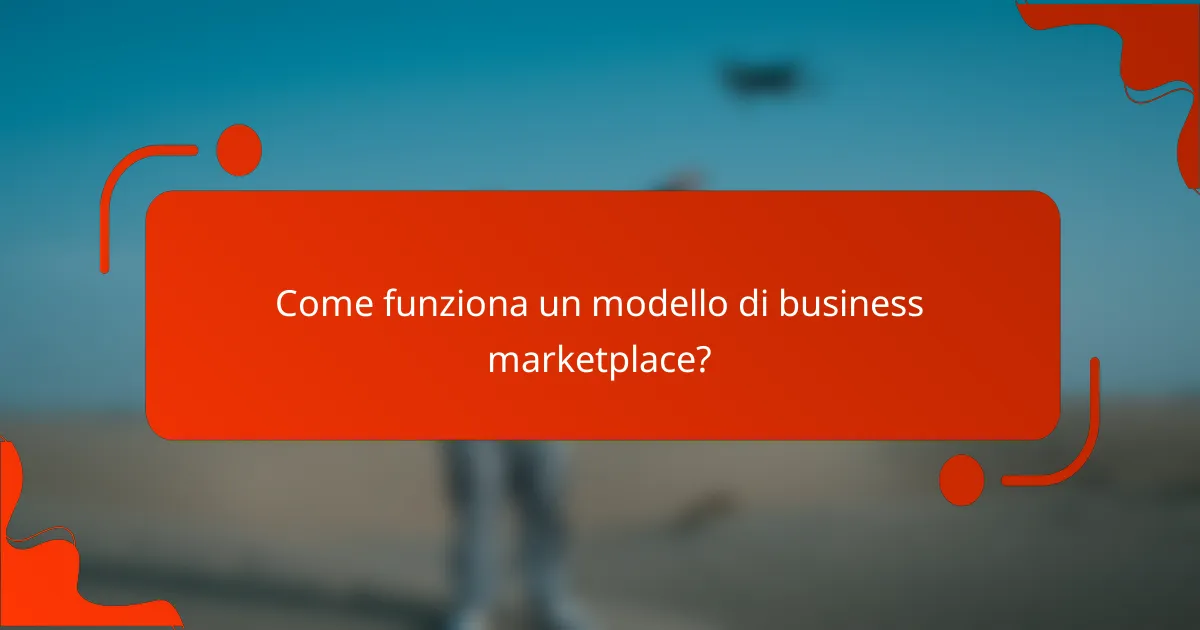 Come funziona un modello di business marketplace?